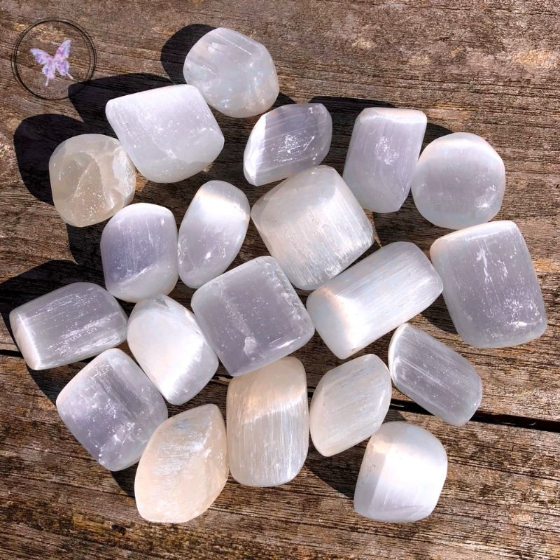 White Selenite Tumble Stone - X-Large